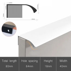 Pull Kobs Cabinet Handle Aluminum Alloy Closet Drawer Finger Edge Pull For Kitchen Cupboard Furniture Hardware