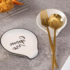 Multipurpose Ceramic Spoon Rest Pad White Spoon Holder Spoon Holder Kitchen Utensils Tableware Spoon Holder Spoon