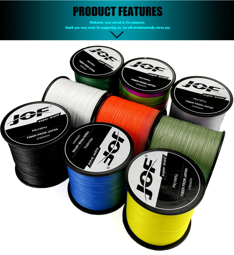 Description Picture 2 of itemJOF 4/8 Strands Braid Fishing Line 300m 500m Japan PE Braided Wire Multifilament Floating Line for Carp Fishing
