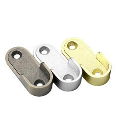 Wardrobe Rod Bracket Holder Closet Pole End Base Shower Curtain Pole Socket End Support Flange Holder U-Shaped Socket Bracket