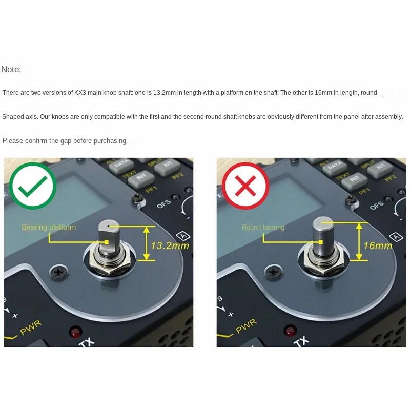 Description Picture 6 of itemSuitable for Windcamp Aluminum Alloy Knob Suit Elecraft KX3 Portable Short Wave Radio Set Special