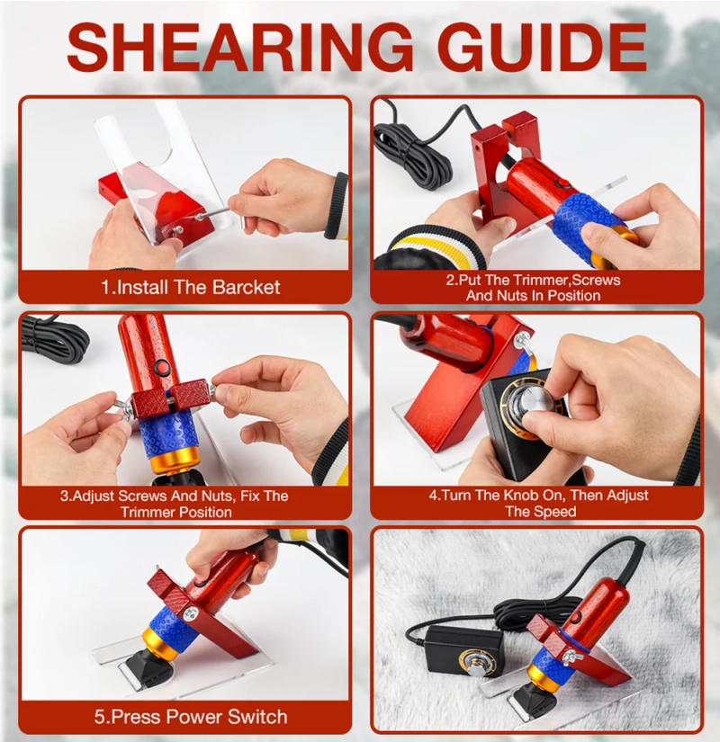 Description Picture 5 of item200W 110V-220V Electric Scissors, Carpet Trimmer, Animal Scissors, Tufted Electric Scissors, Home Pet Hair Clipper Set, Tools