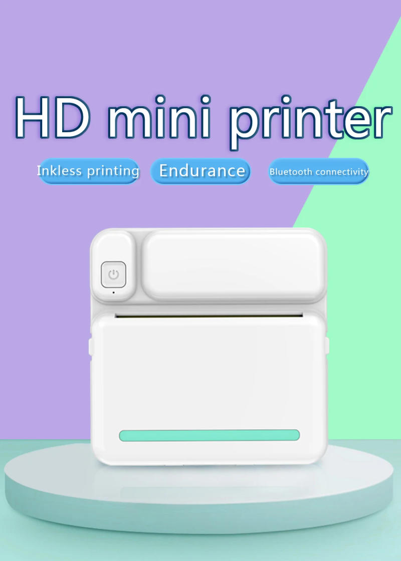 Description Picture 2 of itemC19 Mini Printer Portable Thermal Printer Photo Pocket Thermal Label Printer 58mm Printing Wireless Bluetooth Android IOS
