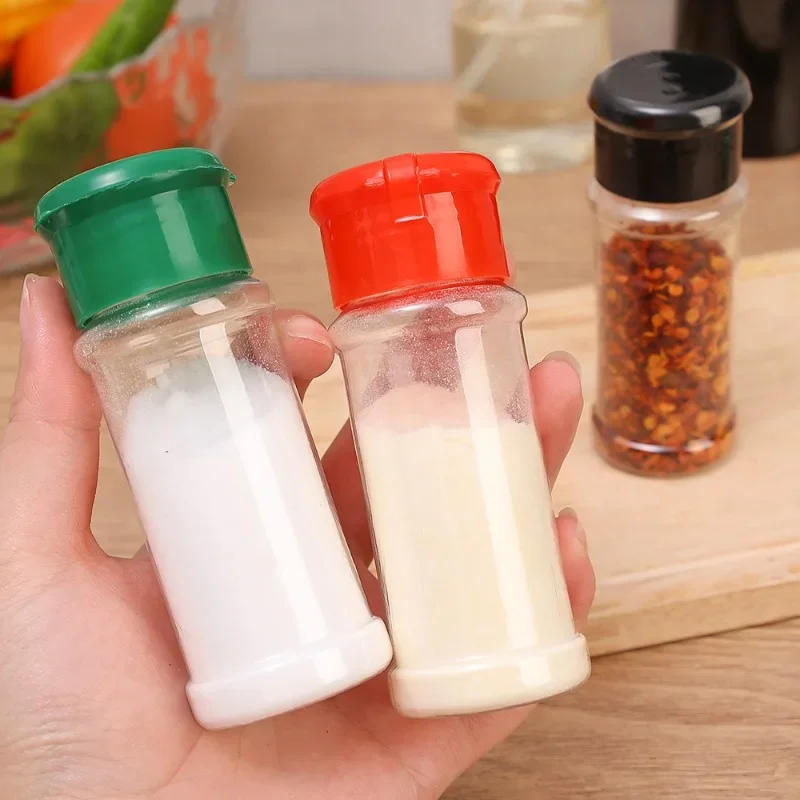 Description Picture 2 of itemClear Plastic Spice Bottle Kitchen Seasoning Containers Salt Pepper Shaker Jars  Barbecue Condiment Bottles Kitchen Gadgets