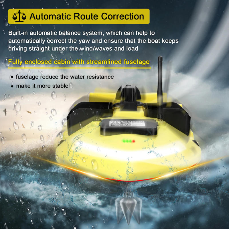 Description Picture 5 of itemV020 GPS Fishing Bait Boat 500m Remote Control Bait Boat Dual Motor Fish Finder Support Automatic Cruise/Return/Route Correction