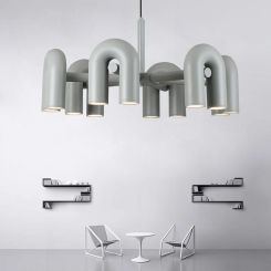 Modern LED Chandelier U Shape 4/6/8 Heads Pendant Light For Bedroom Study Living Room Coffee Shop Indoor Decoration Home Fixture