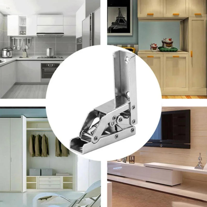 Description Picture 5 of item2PCS 90Degree Folding Hinge Table Legs Brackets 180 Degree Flat Spring Folding Hinge Furniture Hardware Connector