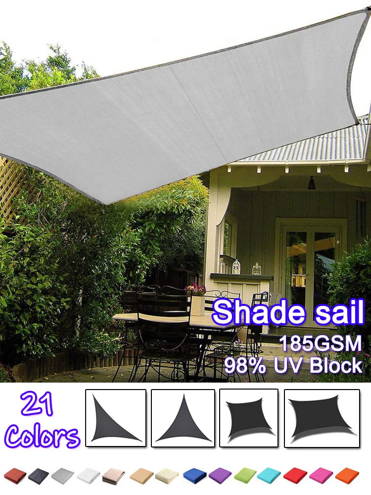 Description Picture 2 of itemWaterproof Shade Sail  Garden Canopy Pool Sun Shade Camping Gazebo For Outdoor Awnings Carport 95% UV Square Rectangle Triangl