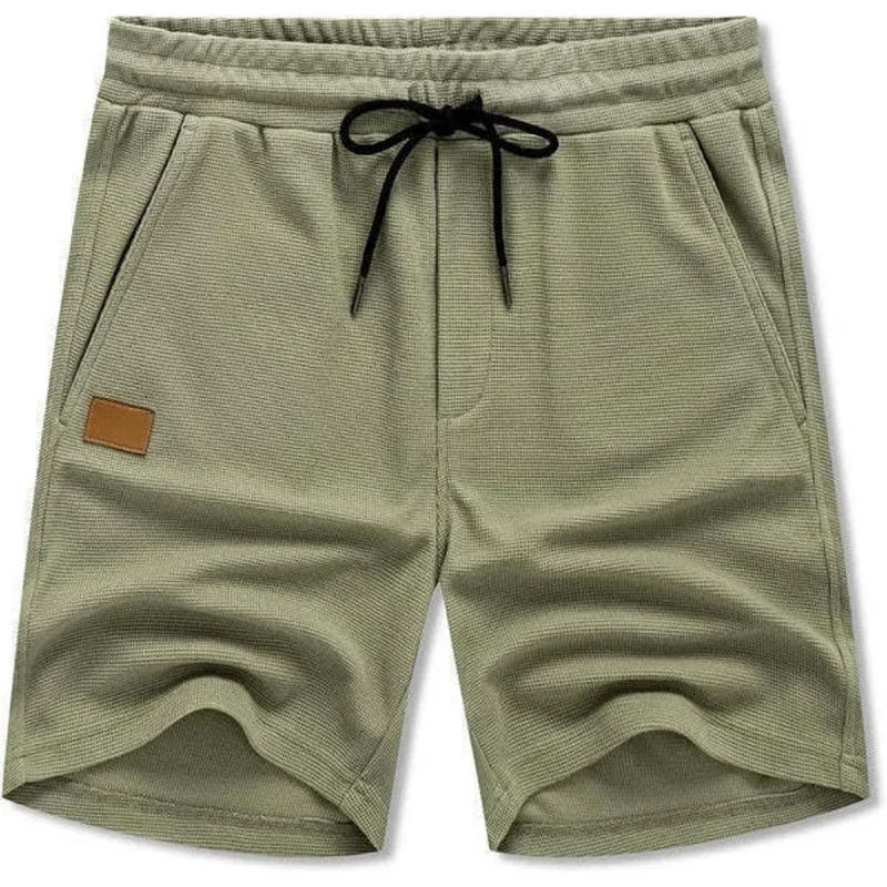 Description Picture 6 of item2024 Summer New Solid Color outdoors sport Shorts cotton linen breathable loose Fitness training short pants Men's sweatpants