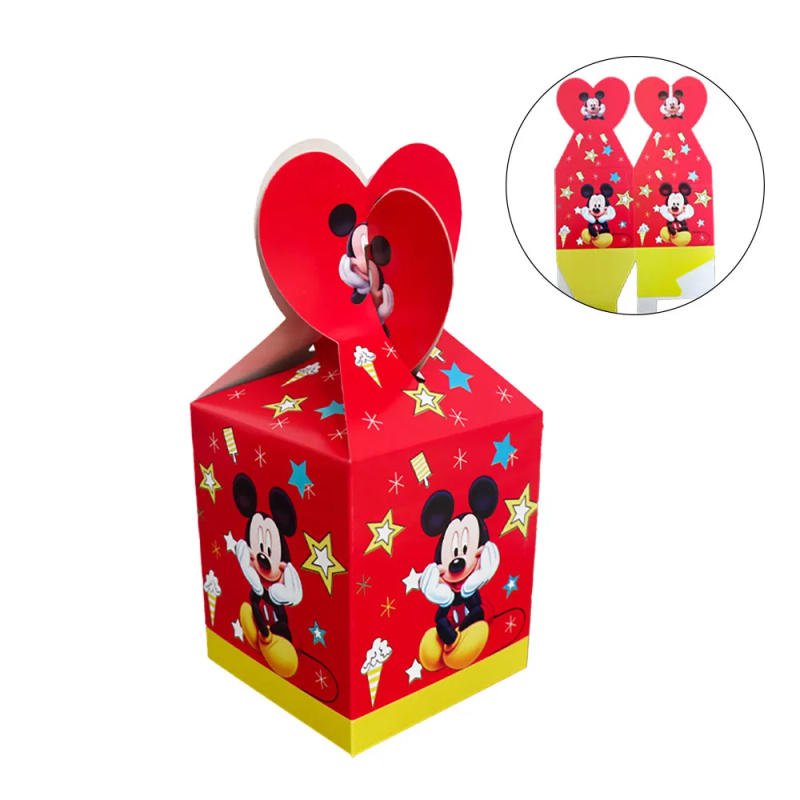 Description Picture 2 of item6/24Pcs Cartoon Mickey Minnie Mouse Party Supplies Candy Box Baby Shower Kids Birthday Party Favors Gift Box Candy Apple Boxes