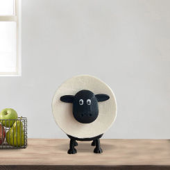 Black Sheep Toilet Roll Holder Stackable Paper Towel Storage Rack for Home Bathroom Vanity Night Stands