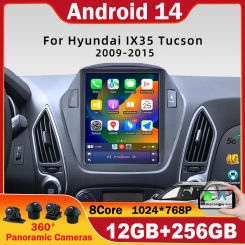 9.7 Inch Android For Hyundai IX35 Tucson 2009-2015 Car Radio GPS Navigation Multimedia Player Carplay QLED WIFI BT No 2 din DVD