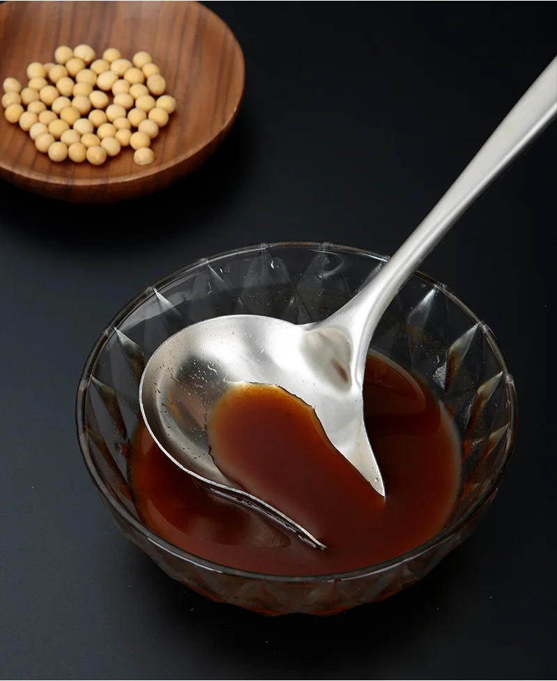 Description Picture 3 of itemHot Pot Soup Ladle Spoon Stainless Steel Duck Mouth Shaped Spoon Soup Sauce Spoon Tableware Scoop Ladle Kitchen Cooking Tools