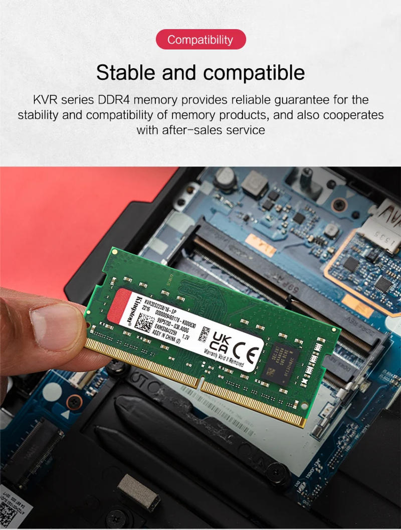 Description Picture 4 of itemKingston Memoria RAM DDR4 8GB 16GB 3200MHz 100% Original Kingston Memory module RAMs for Laptop