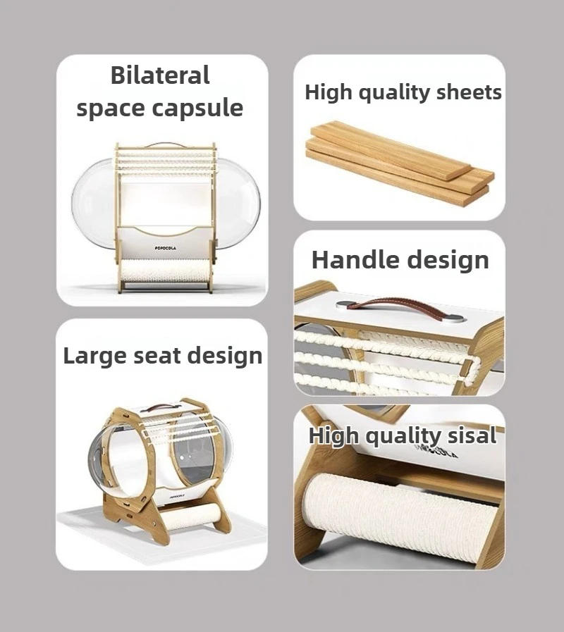 Description Picture 4 of itemCapsule Space Cabin Cat Bed Portable Closed Transparent Cats Beds and Furniture Strong Load-bearing Capacity Cat Accessories