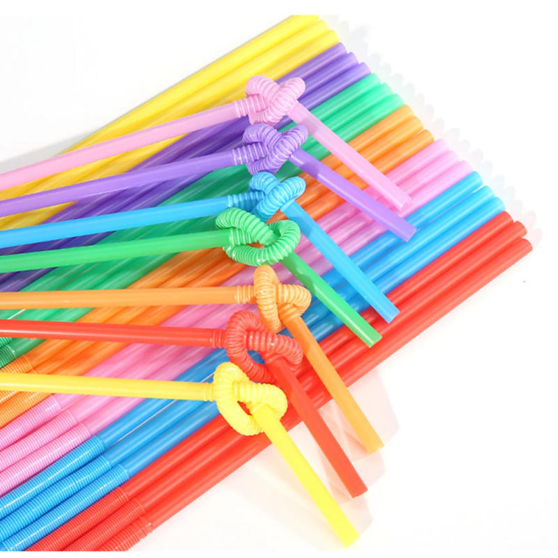 Description Picture 2 of item50/1000Pcs Foldable Multicolor Drinking Straws Kunststof Cocktail Beverage Straws for Party Kitchen Wedding Pajitas Plastique