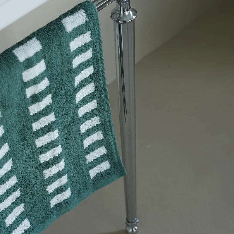 Description Picture 6 of itemRetro Cotton Towel Dots Stars Striped Heart Pattern Soft Face Towel Super Absorbent Thick Hand Towels for Bathroom Kids Adults