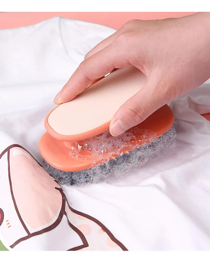 Description Picture 6 of item3247 Long Handle Shoe Brush Home Travel Brush Simple Contrast Color Laundry Portable Brush Shoe Cleaning Brush Laundry Brush Set