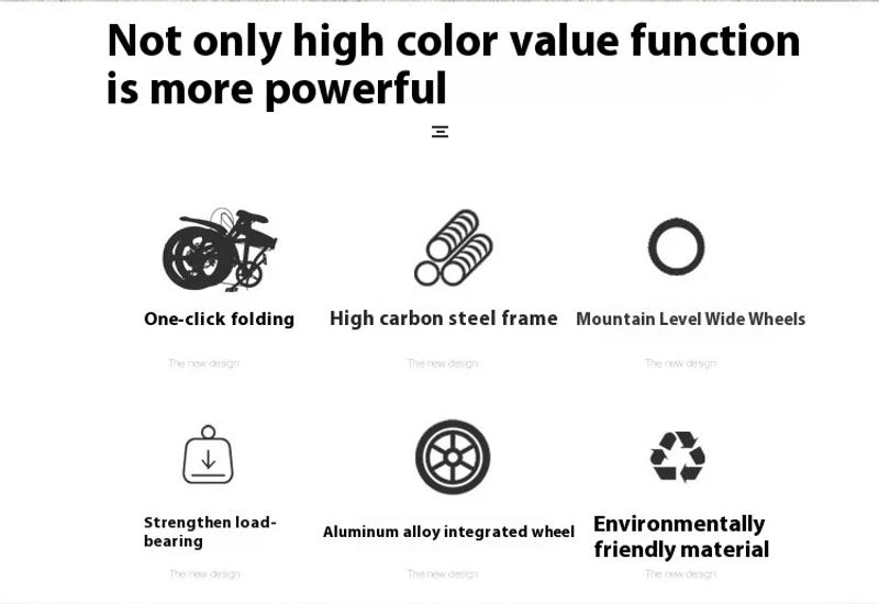 Description Picture 3 of itemNew20Inch Variable Speed Double Disc Brake Folding Bicycle Adult Outdoor Riding Alloy Integrated Wheel Mountain Bike