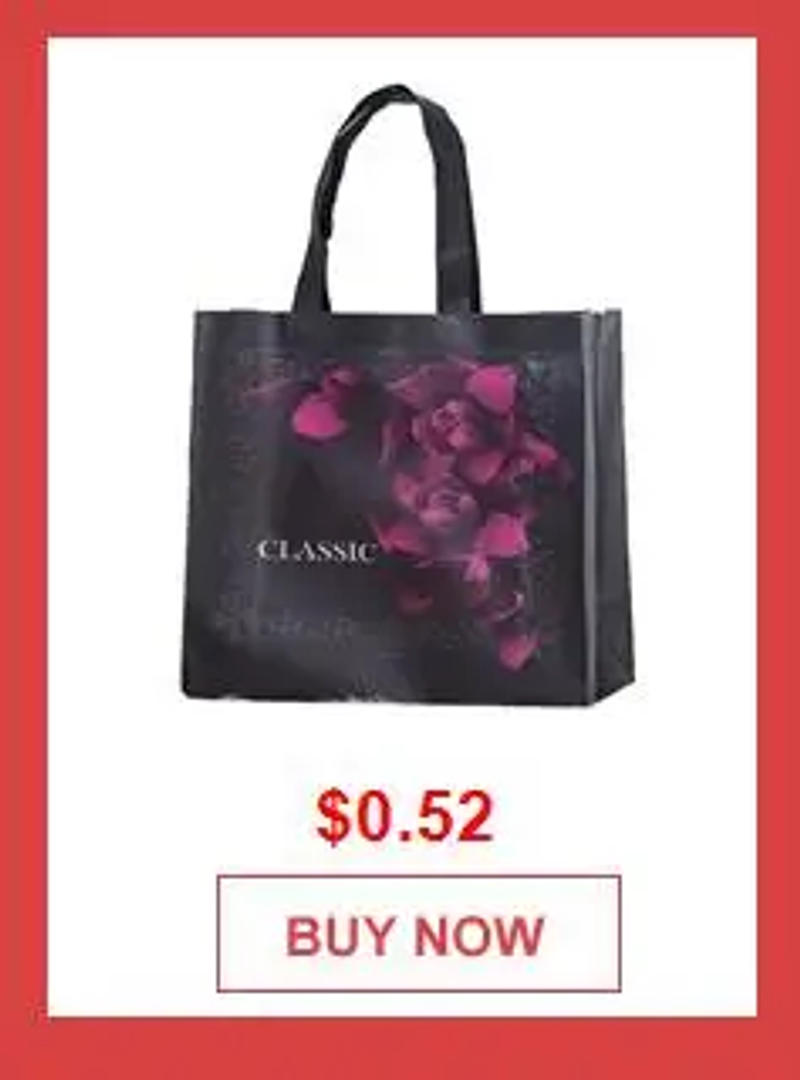 Description Picture 3 of itemButterfly Printing Folding Takeaway Bag Non-woven Fabric Film Coated Reusable Shopping Bag Travel Grocery Folding Bags