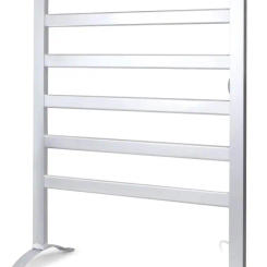 2-in-1 Multifunction Heated Towel Warmer, Fabrics Dryer for Household, Bathroom, Brushed Aluminum Structure with Chrome Plate