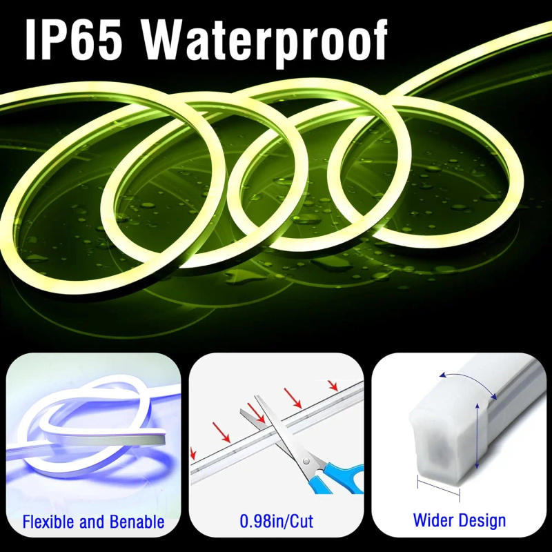 Description Picture 4 of item30M/20M Mexllex RGB Neon Light Strip with APP &Remote, Color Change Waterproof Music Sync Mode for Bedroom Room Outdoors Decro