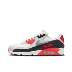 Nike black and red colorway AIR MAX 90 men's comfortable shock-absorbing low-top sneakers non-slip wear casual running shoes