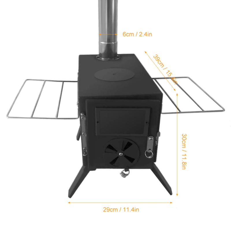 Description Picture 5 of itemOutdoor Camp Tent Firewood Stove Portable Wood Burning Stove Multifunctional Firewood Burner with Detachable Chimney Camping