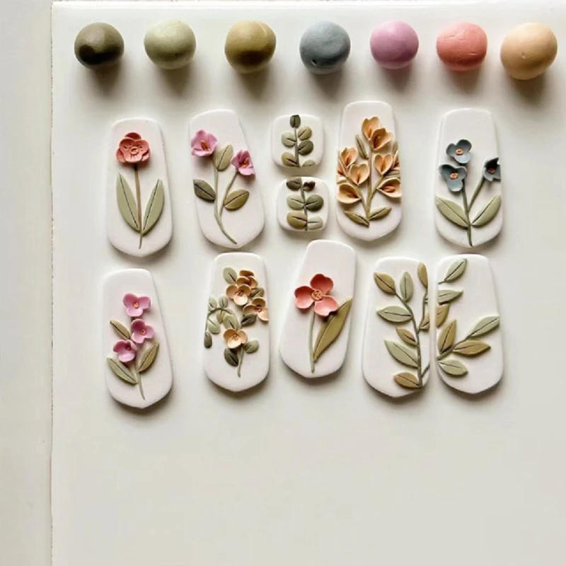 Description Picture 6 of itemINS Floral Plants Polymer Clay Mold DIY Flower Earrings Jewelry Soft Clay Cutter Mold Pendants Jewelry Ornaments Making Tool