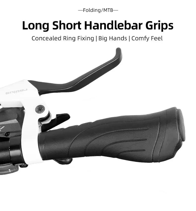 Description Picture 2 of itemDeemount Bicycle Grips Long Short 137mm 93mm Handlebar 22.2mm Rubber Casing Sheath Hand Rest Bar End Lock Swivel Handle P8 SP8