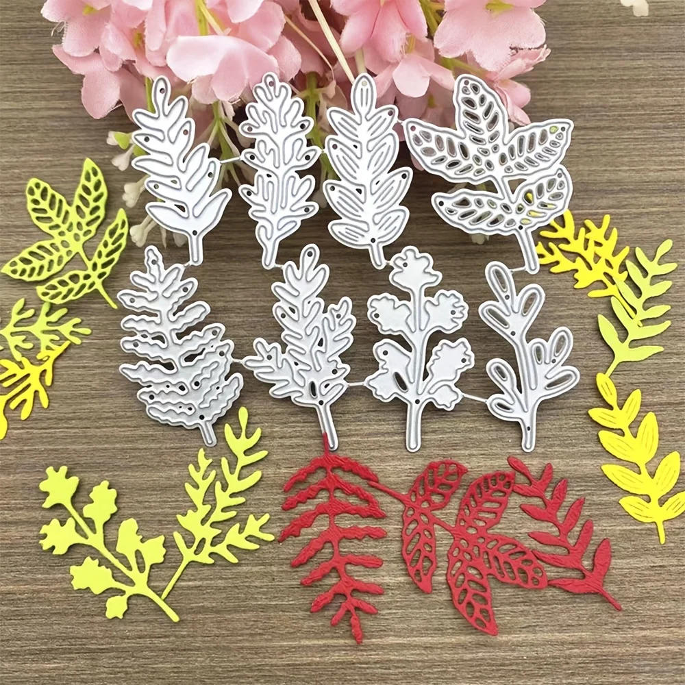 Description Picture 4 of item8PCS/lot Leaves Cutting Dies Stencils Embossing Scrapbooking Cutter Paper Greeting Cards Metal Stamp Stencils for Decoration