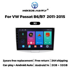 2+32GB Android 14 CarPlay For VW Volkswagen Passat B7 B6 CC Magotan 2010 - 2015 GPS Multimedia Car Radio Intelligentes System BT