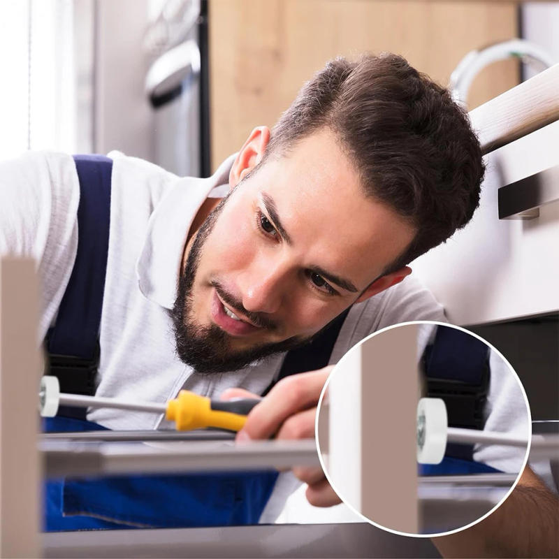 Description Picture 3 of itemDrawer Locks Bearing Drawer Rollers 8Pcs Bearing Pulley Plastic Small Wheel Drawer Pulley With Screw Practical