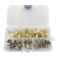 Picture Frame Hanging Tacks Gold and Silver Artworks Hangers Kits for Drywalls and Surfaces Clocks Hook 50Pcs