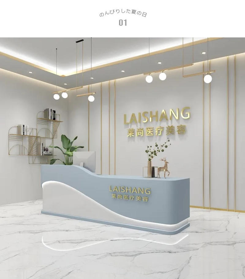 Description Picture 2 of itemGarden Computer Reception Desk Executive Mobile Wood Hospital Front Desk Counter Office Mesa De Escritorio Garden Furniture Sets