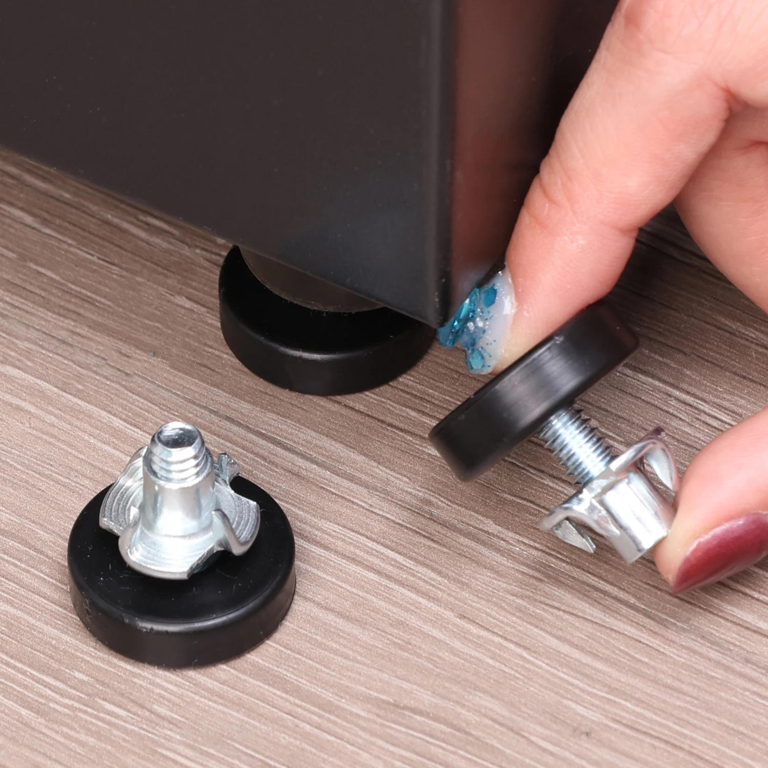 Description Picture 6 of item1-12pcs Adjustable Foot Pad Anti Slip Floor Protection Mat Table Chair Furniture Leg Cover Home Hardware Glide Leveling Foot Pad