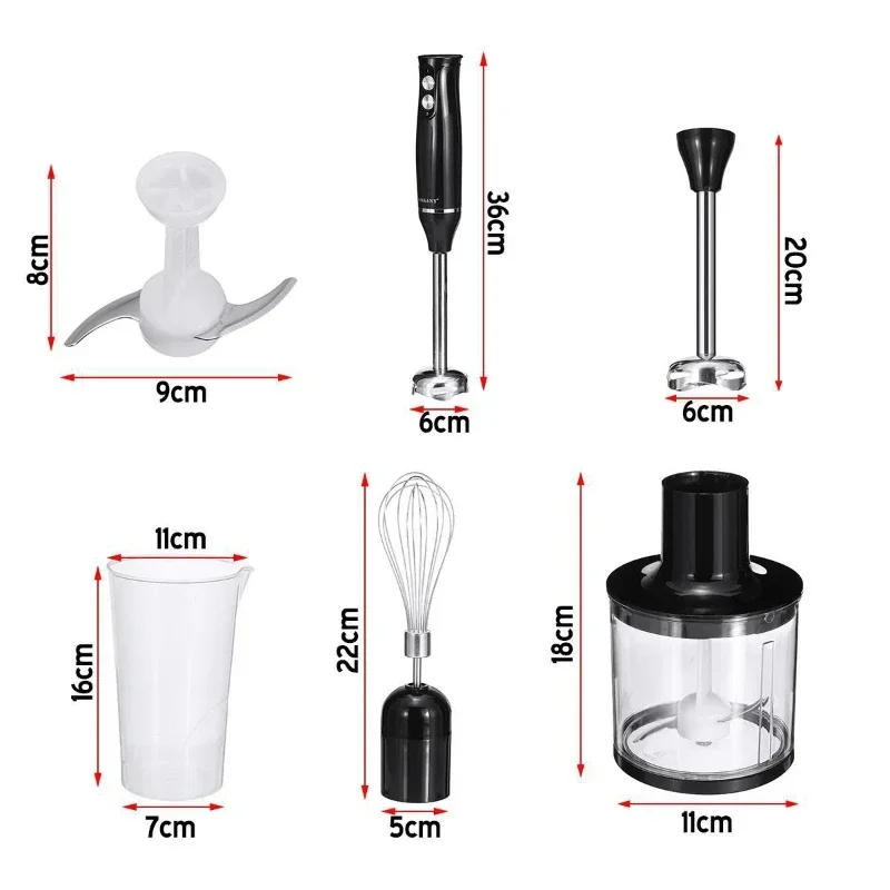 Description Picture 6 of itemElectric Hand Blender 2 Mix Speed Immersion Blender Stainless Steel Stick Food Mixer Juicer Food Processor Vegetable Grinder