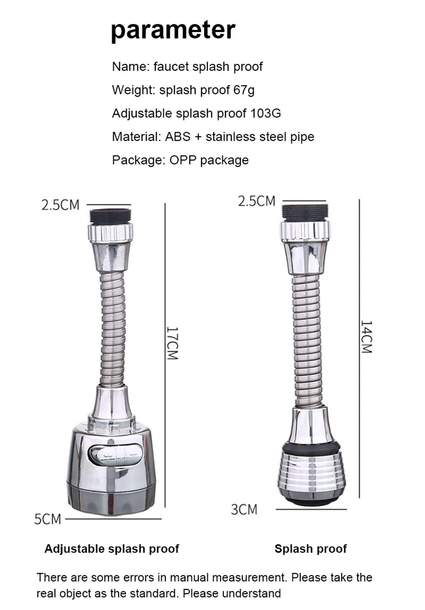 Description Picture 2 of item2 Modes Faucet Aerator Anti Splash Tap Head Shower Diffuser 360 Rotatable Nozzle Adjustable Booster Faucet Kitchen Accessories