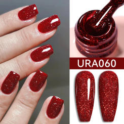 UR SUGAR 15ml  Shiny Red Bright Color Gel Gel Varnishes All For Nails Soak Off UV LED Semi Permanent Nail Art Long Lasting Gel