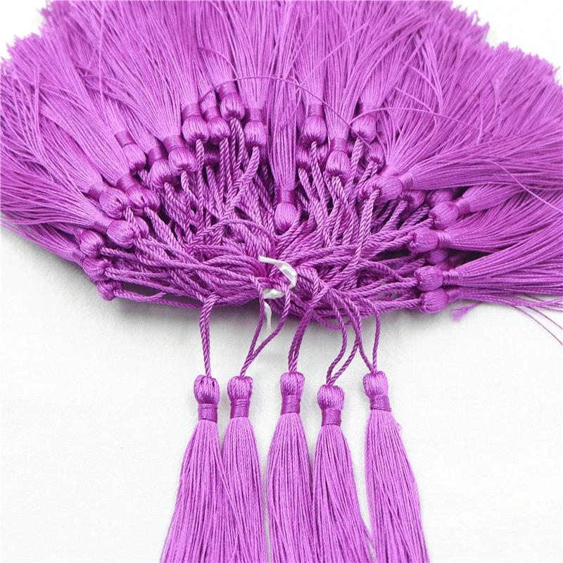 Description Picture 6 of item32Pcs Bookmark Tassels Fringe Brush Silky Handmade Soft Craft Mini Tassels with Loops for DIY Crafts Jewelry Making Accessories