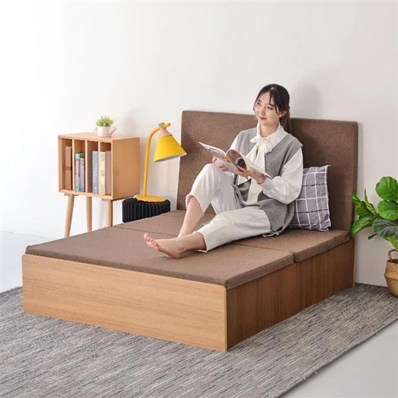 Description Picture 3 of itemMultifunctional Kraft Paper Folding Bed 120x210cm for Invisible Office Lunch Break Bidden Bed with Thick Memory Foam Mattress