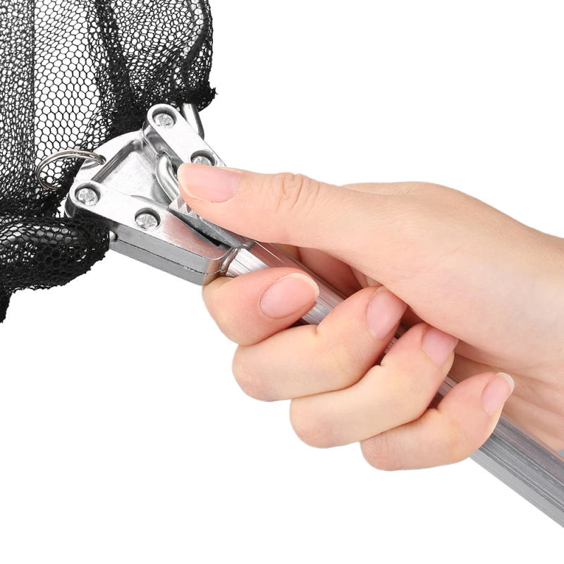 Description Picture 4 of itemFolding Fishing Landing Net with Aluminum Telescoping Pole Handle  Nylon Mesh Hoop 55cm 80cm 100cm Extend for Kids Adults