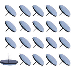 Nail-On Chair Glides 20X Chair Leg Anti-Slip Pads Silent Nail-On Glides Floor Protectors Carpet Reusable Furniture Pads supplies