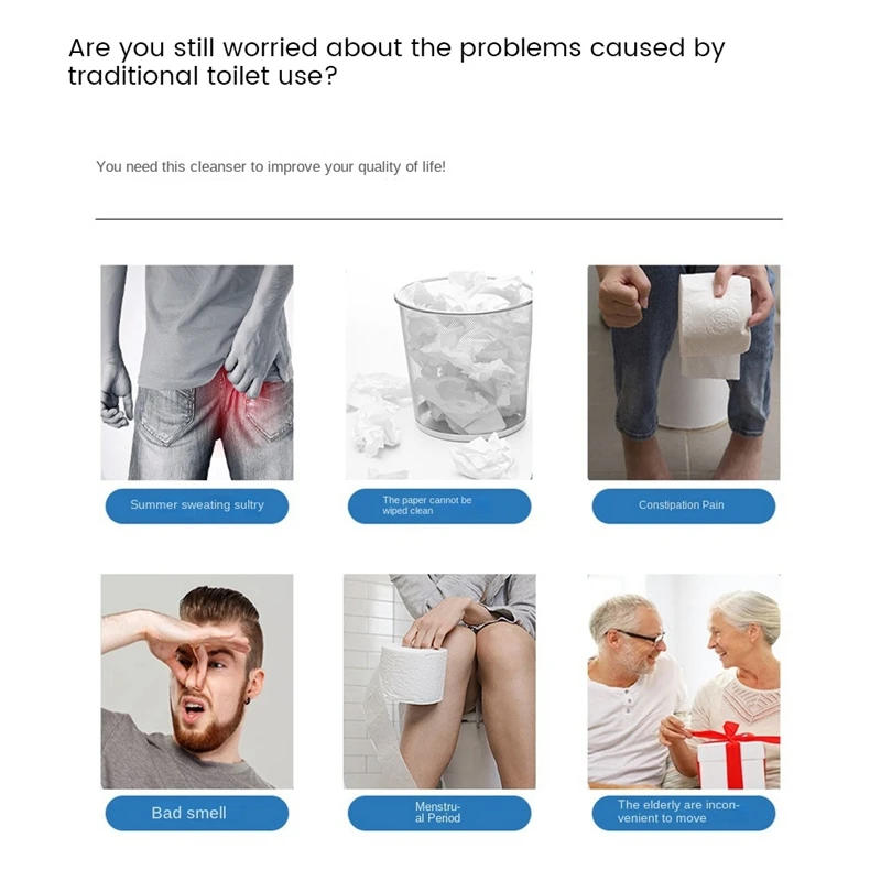 Description Picture 6 of itemSL41 Thinline Bidet Attachment For Toilet Seats Single Cool Adjustable Nozzle, Toilet Fart Wash Buttock Connector