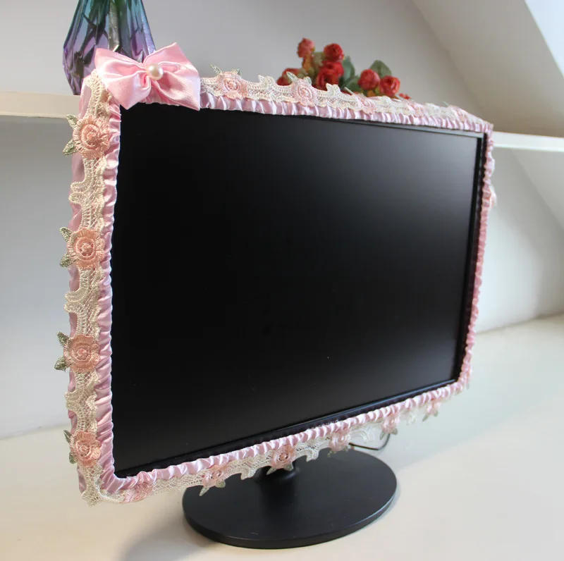 Description Picture 5 of item17-30INCH TV Dust Cover Computer Monitor Protection Stick Wall-Mounted Desktop Curved Screen Soft Fabric Craft