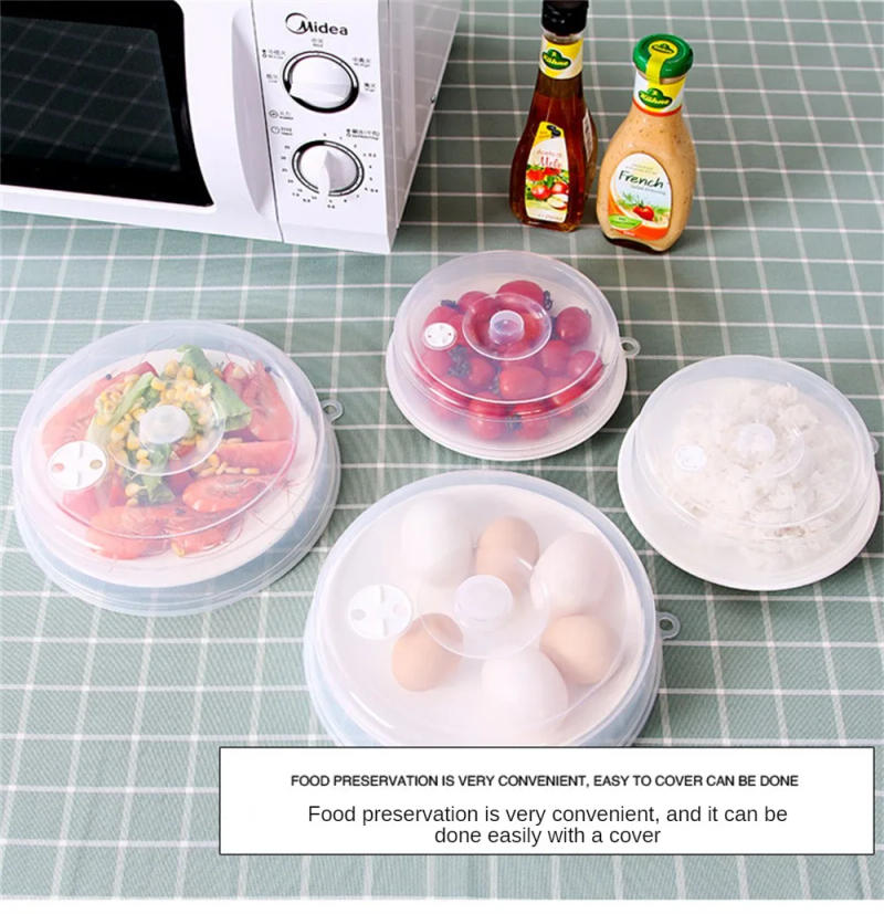 Description Picture 3 of item3-Bowl Cover Plastic Reusable Airtight Food Wrap Covers Fresh-keeping Microwave Heating Lids Home Tools Kitchen Accessories