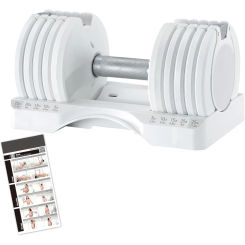 Adjustable Dumbbell 12.5/25lb Set of 2 or Single Unit Piece Weight Training Fitness Exercise Body Workout 5 in 1 for Beginners