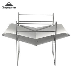 CAMPINGMOON SOLO-A4 Outdoor Portable Heating Campfire Foldable Burner Camping Firewood Stainless Steel Barbecue Stove