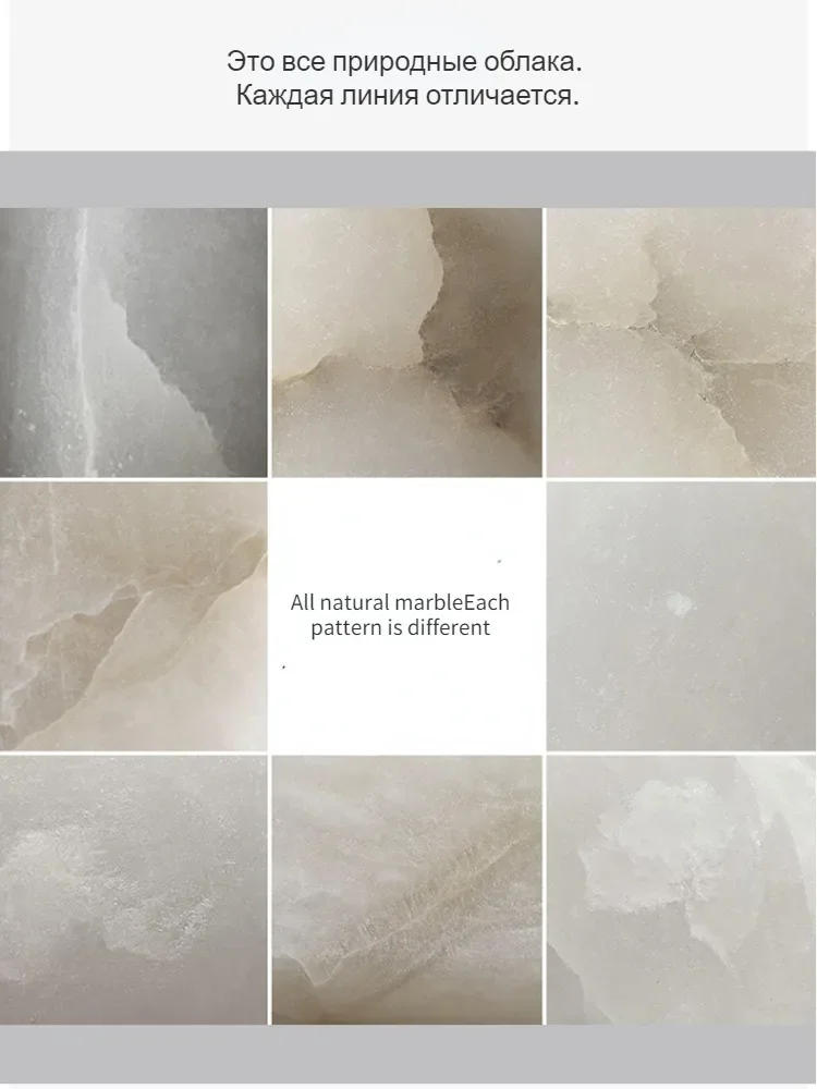 Description Picture 2 of itemLED restaurant pendant light luxurious all copper natural marble pendant light living room bedroom lighting home decoration