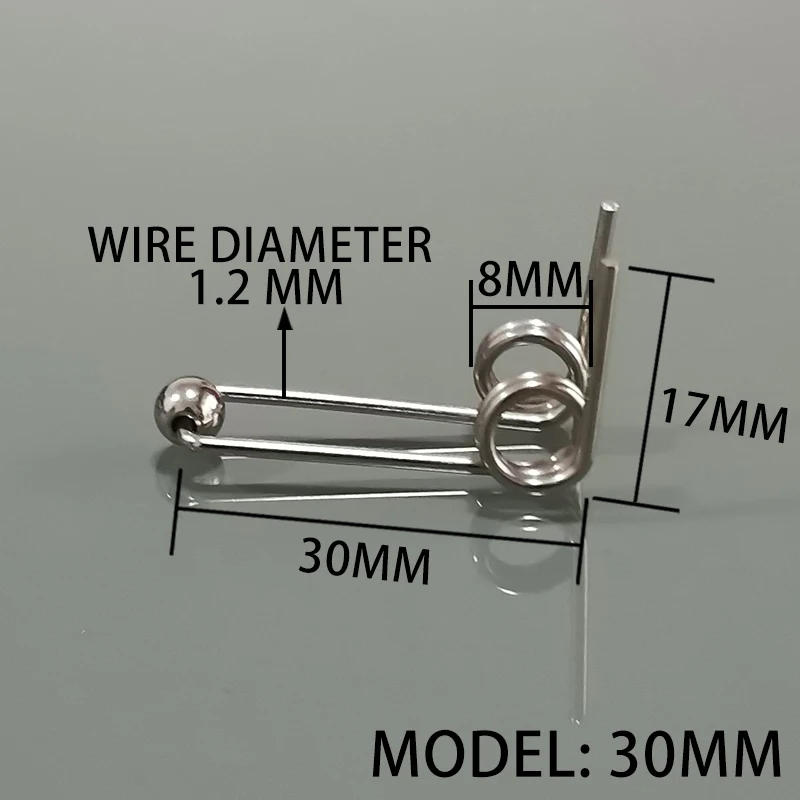 Description Picture 6 of item4PCS Wire diameter 1.2mm Curling Iron Replacement Part Fix Broken Double Return Torsion Spring